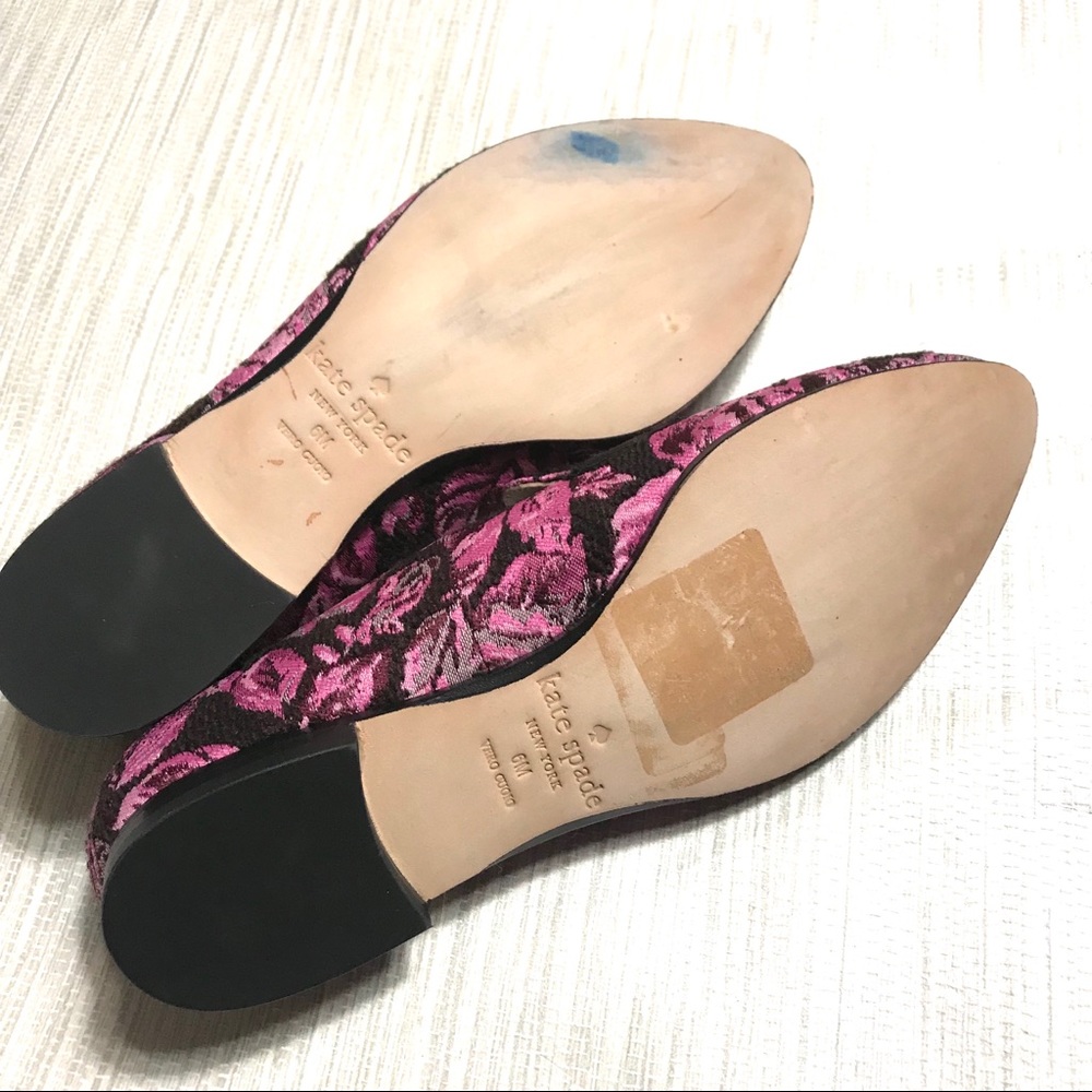 Kate Spade Pink Black Corina Floral Loafers flat - Picture 5 of 5